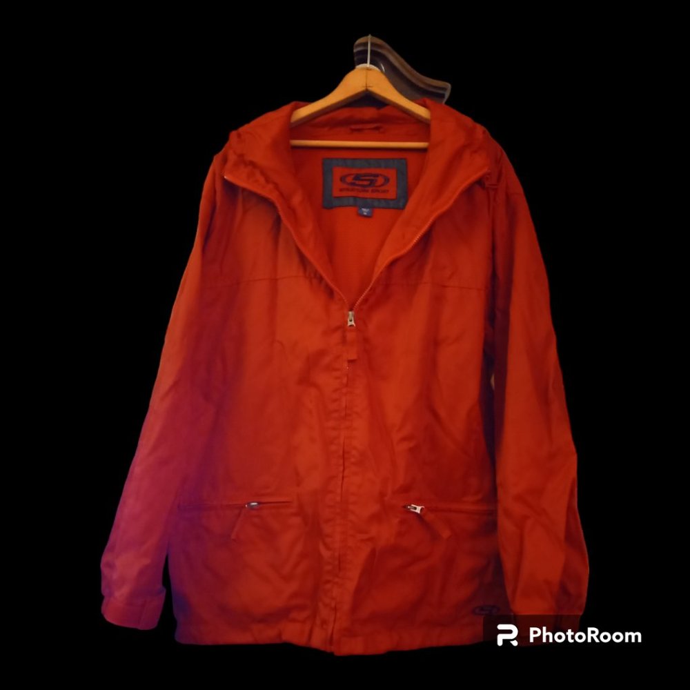 Structure Men's Full Zip Windbreaker/ Rain Wind Jacket Mesh Lined Hood Size M